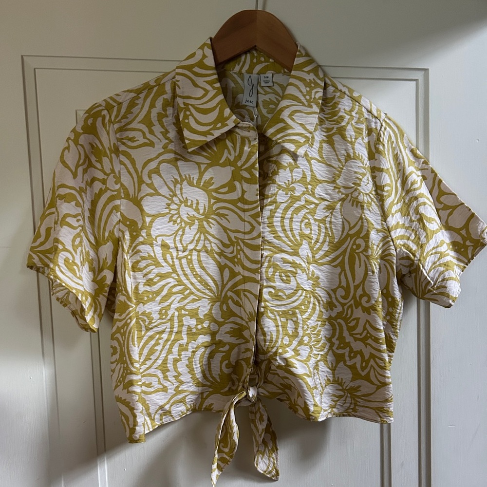 Joie Tie-Front Blouse Sz Small NWT